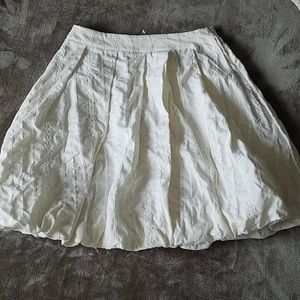 Y APPAREL Cream Sequin Balloon Bottom Skirt Large